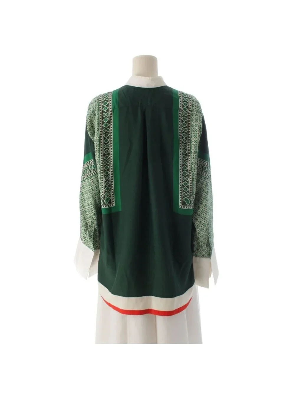 Celine Silk Phoebe Philo Runway Era All Over Pattern Dress Scarf Long Sleeve